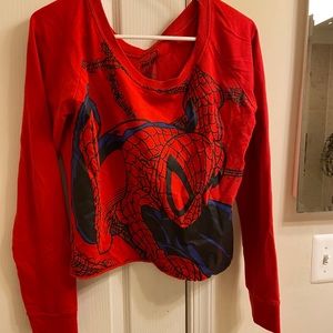 Spider-Man Red Crop Top Sweater